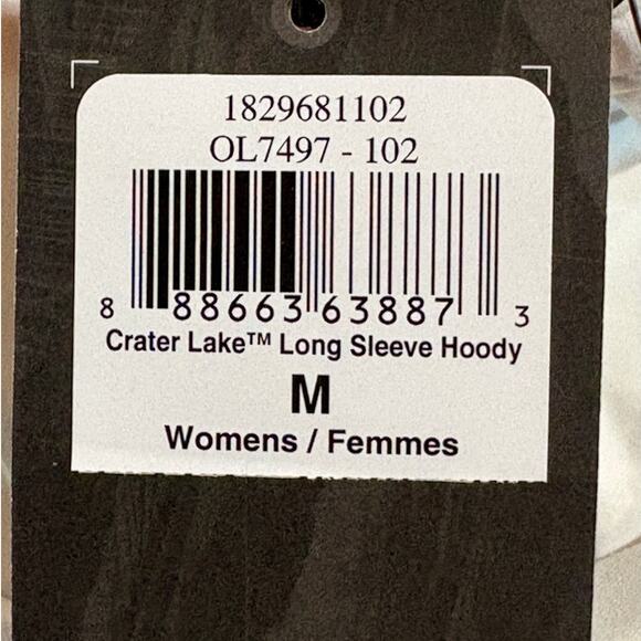 NWT Mountain Hardwear Crater Lake OL7497-102 Sun Hoodie White UPF 50 Womens Sz M - Picture 8 of 9